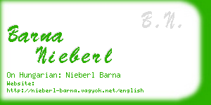 barna nieberl business card